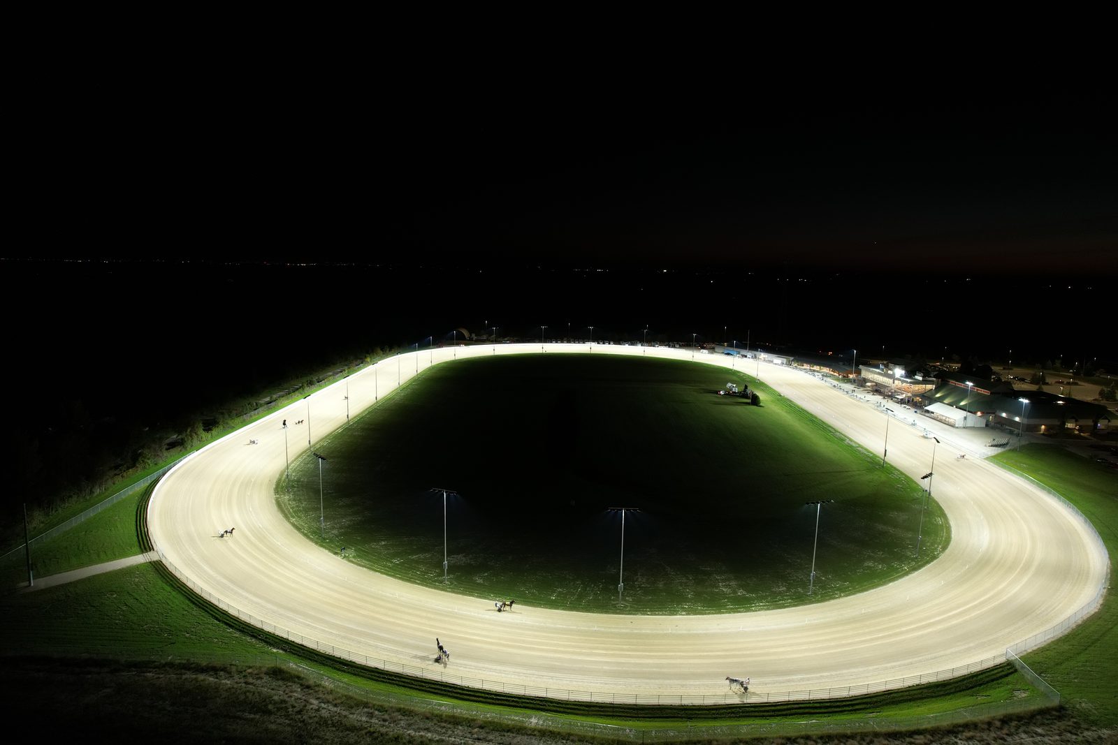 Grand River Raceway track lighting at night 3