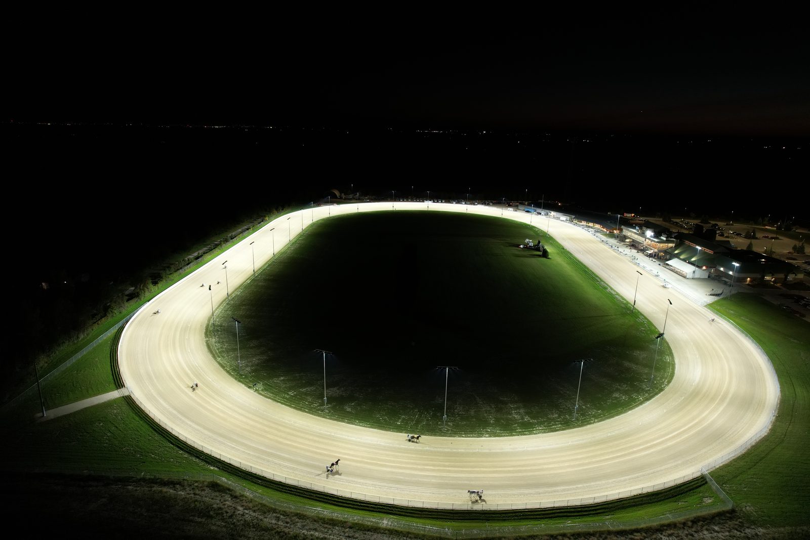 Grand River Raceway track lighting at night 4
