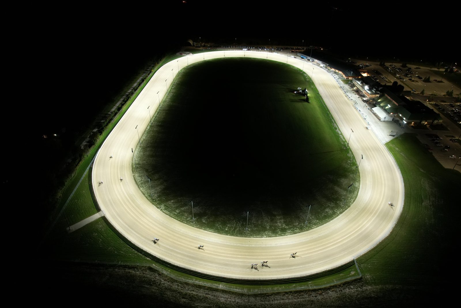 Grand River Raceway track lighting at night 7