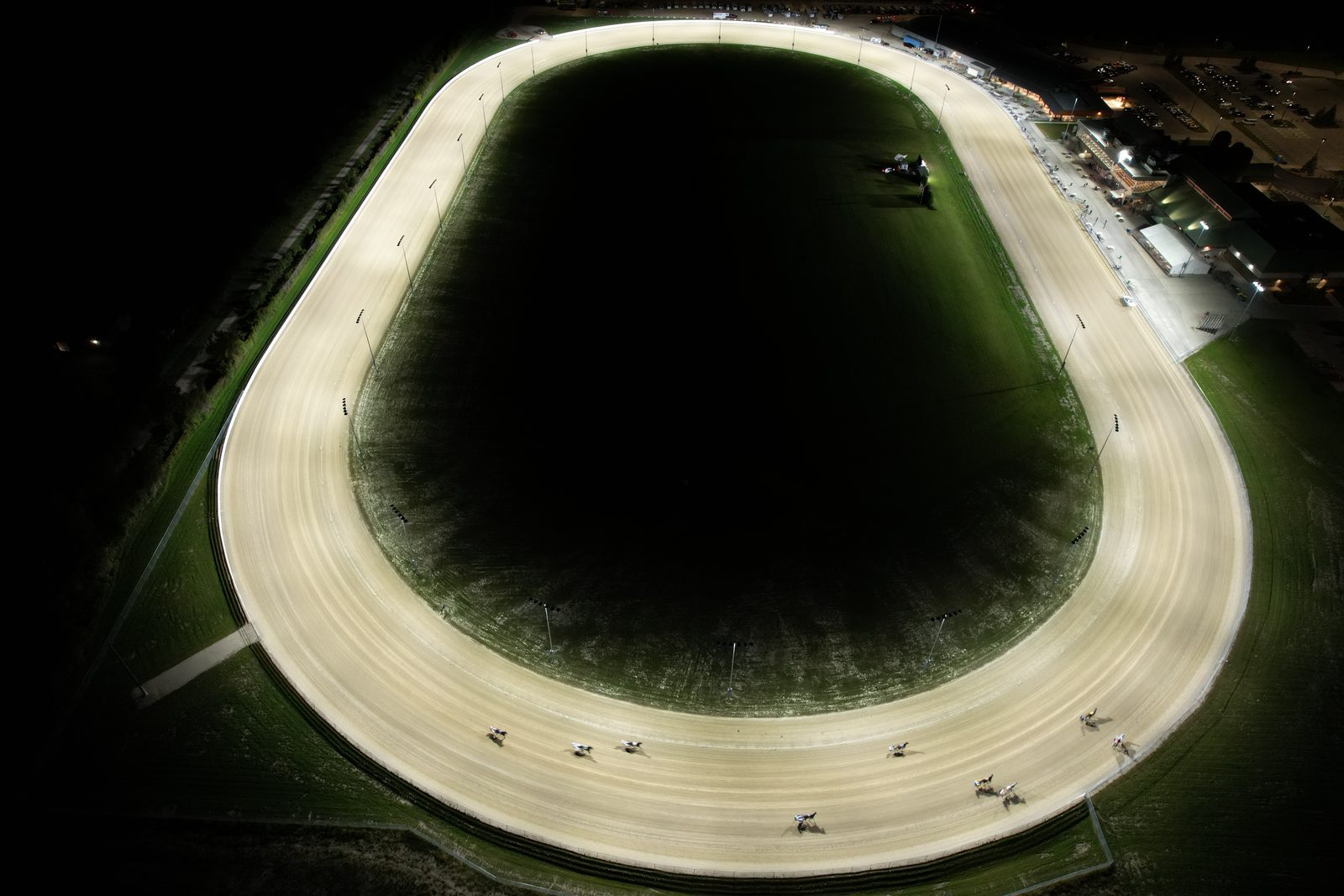 Grand River Raceway track lighting at night 8