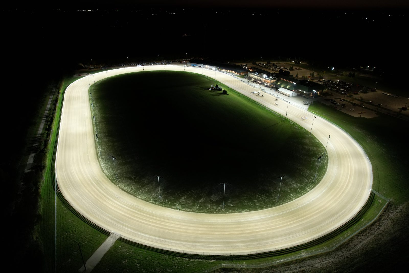 Grand River Raceway track lighting at night 9