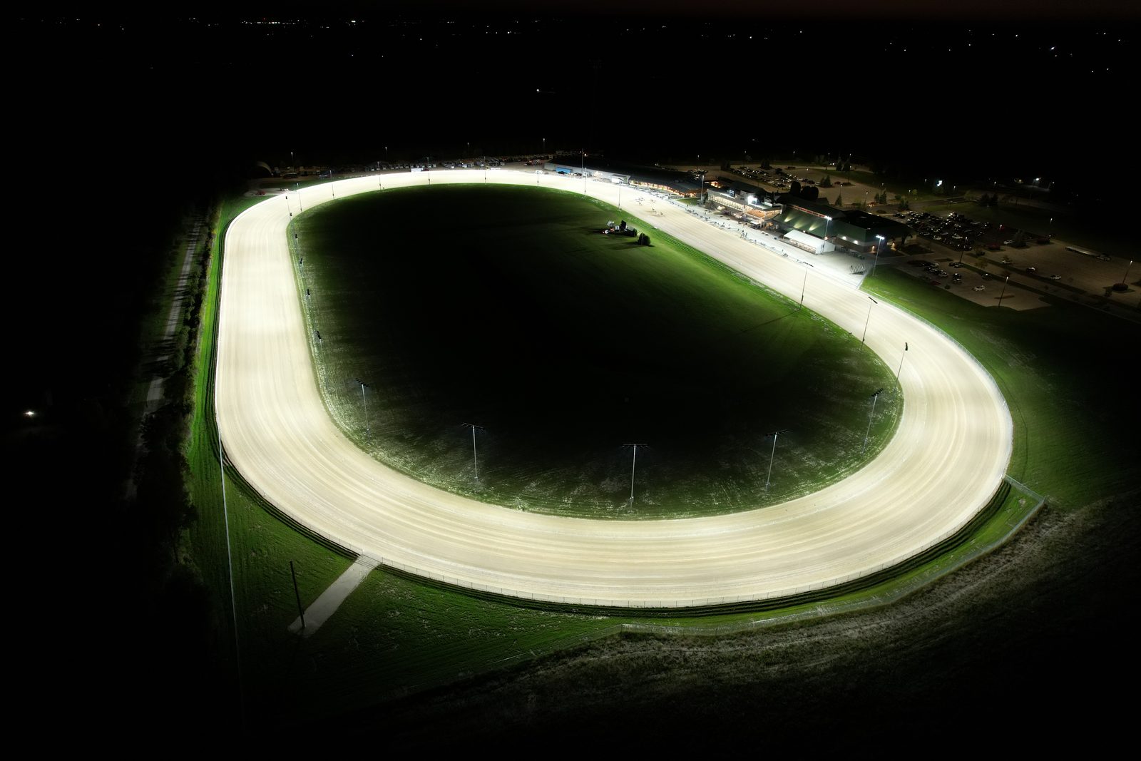 Grand River Raceway track lighting at night 10