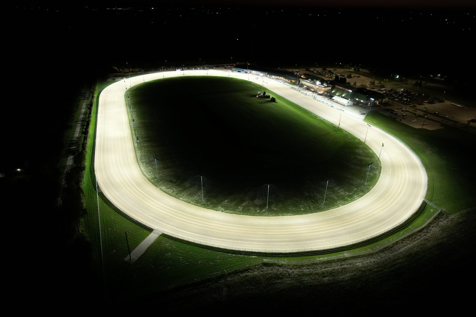 Grand River Raceway track lighting at night 11