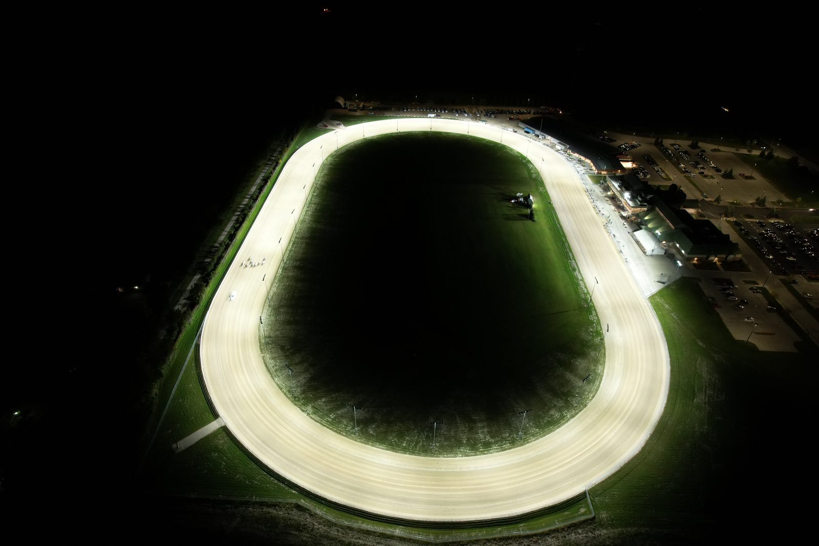 Grand River Raceway track lighting at night 12