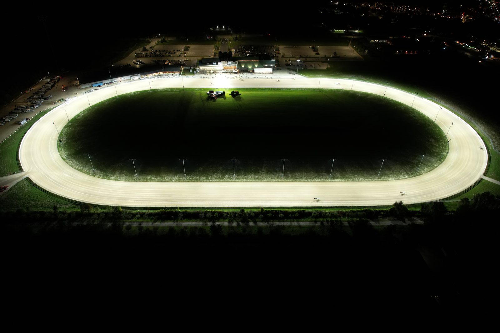 Grand River Raceway track lighting at night 16