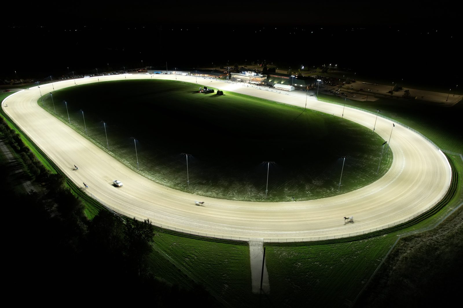Grand River Raceway track lighting at night 17