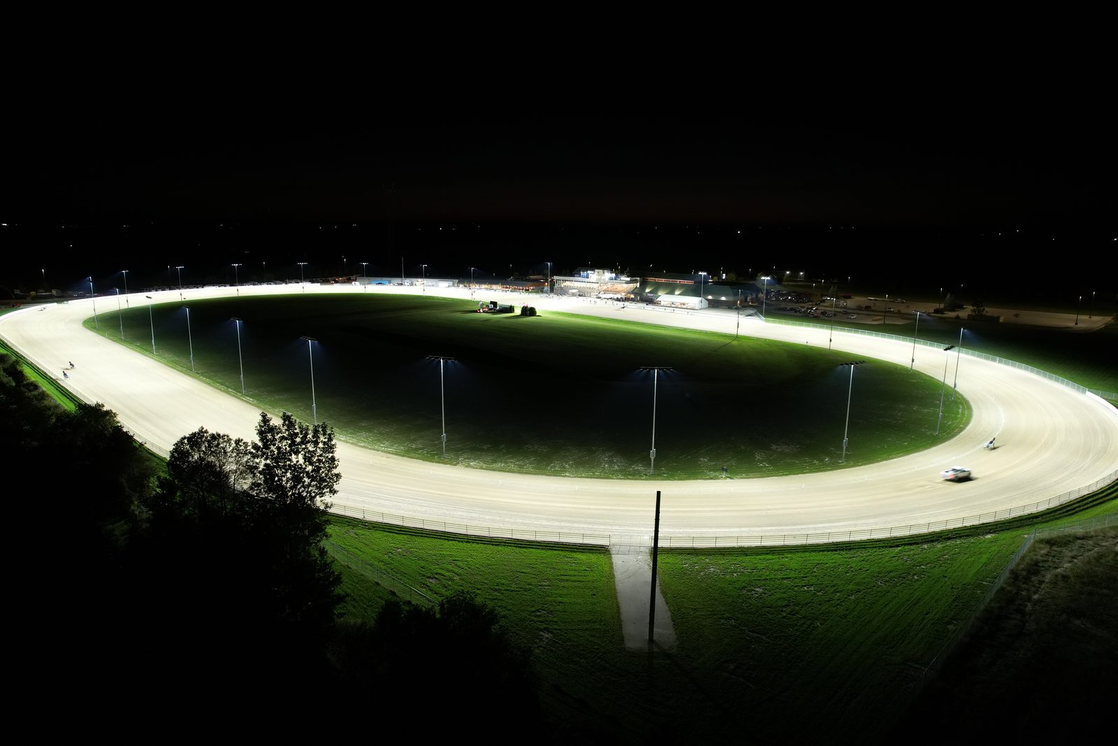 Grand River Raceway track lighting at night 18