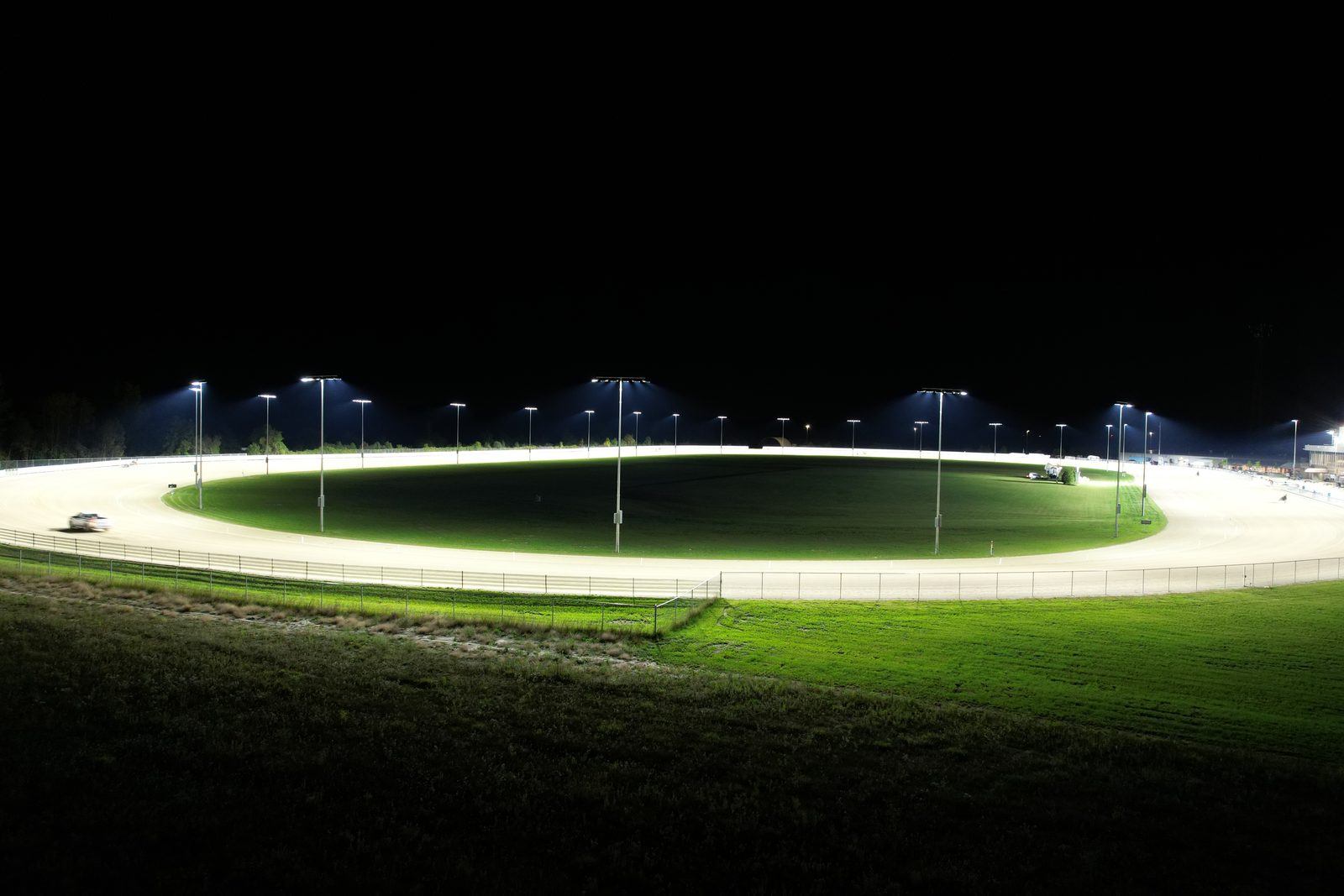 Grand River Raceway track lighting at night 20
