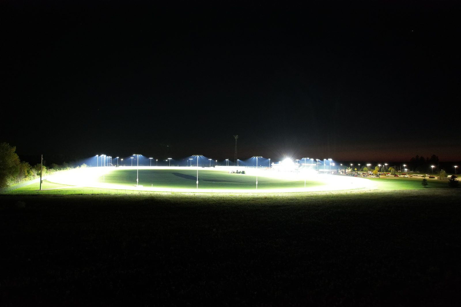 Grand River Raceway track lighting at night 21