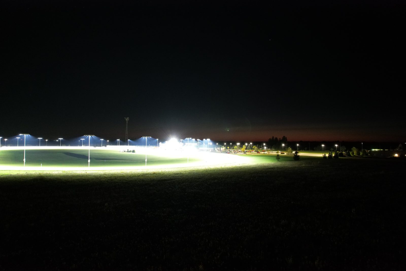 Grand River Raceway track lighting at night 22