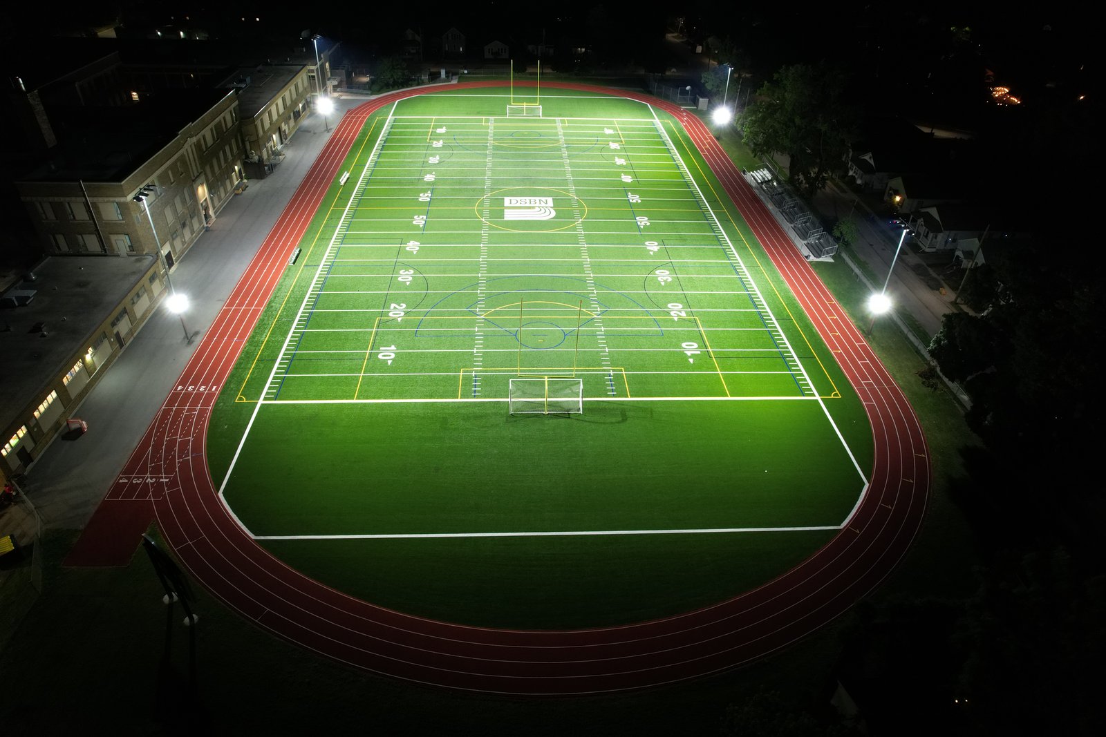 St. Catharines Collegiate field and track at night 3